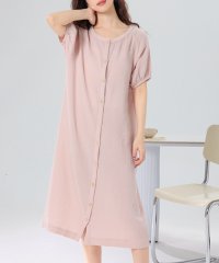 TeddyShop/テディショップ Teddyshop レディース ぽわん袖が大人可愛い。半袖スモーキーカラーダブルガーゼルームウェアワンピース/508201242