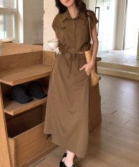 TeddyShop/テディショップ Teddyshop レディース クロップド丈フレンチスリーブシャツ+ラップ風ロングスカート 2点セット/508201251