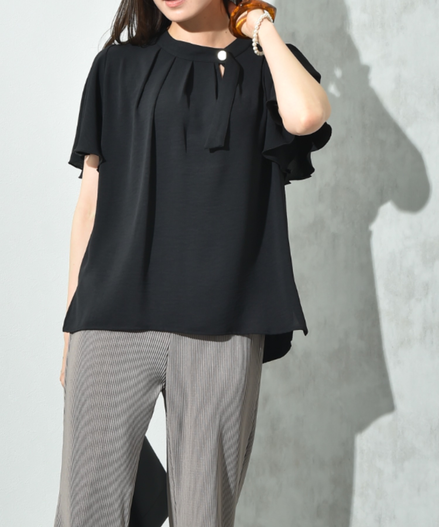 セール 50%OFF】ヴェルソー VERSEAU ランタンスリーブシャツ