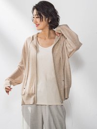 la.f…(Lsize)/ラ エフ エルサイズ la.f…(Lsize) 【大きいサイズ】シアーラメニットパーカー≪手洗い可能≫/508201313
