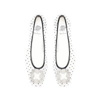 Emma Francis/【25SS】エマ フランシス Emma Francis チュール ドット ビジュー フラット パンプス/508201334