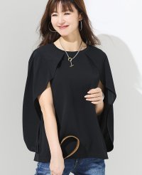 lulucomfy/ルルコンフィー lulucomfy ≪原志保≫【UV/接触冷感/イージーケア/洗える】着心地、体型カバーを叶えるケープマントプルオーバー (白)/508201419