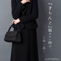 prendre la joie/プレンドレ ラ ジョア prendre la joie 【Prendre la joie】喪服・礼服 グログラン切替リボン付きブラックフォーマルバッグ/507170661