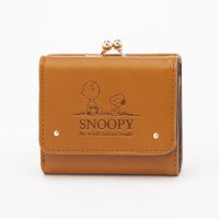 PEANUTS/ピーナッツ PEANUTS スヌーピー 型押し がま口 二つ折り財布 コンパクト/508018037