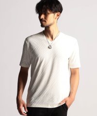 NICOLE CLUB FOR MEN/アラカルトリンクスジャカードVネック半袖プルオーバー/508152528