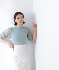 NATURAL BEAUTY BASIC/シアースリットスリーブニット/508167666