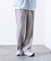 GLOSTER/【GLOSTER/グロスター】タック入り ドライポリ ワイドストレート スラックスパンツ/508174387