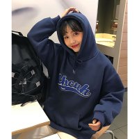 DEVICE/デバイス DEVICE 韓国風 ビッグシルエット フード付き カレッジロゴ フーディー パーカー/508178093