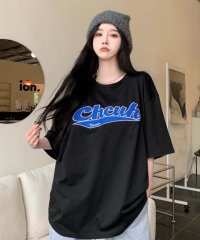 DEVICE/デバイス DEVICE 韓国風ビッグシルエット カレッジロゴ Tシャツ/508178178