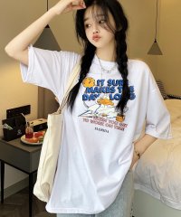 Rename /リネーム Rename duckプリント 古着風 オーバーサイズ ビッグシルエット 半袖Tシャツ/508178196