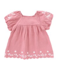 BeBe/フラワー刺しゅうダブルガーゼバルーン袖ブラウス(90~150cm)/508182679