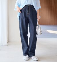 Viola e Viola/ヴィオラ エ ヴィオラ Viola e Viola 楽ちん細見え こだわりカーブデニムパンツ/508201498