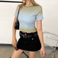 non-hedge/ノンヘッジ non－hedge ロゴ刺繍ムラリブTシャツ/508201858