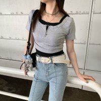 non-hedge/ノンヘッジ non－hedge アンサンブルZIPショートトップス/508201859
