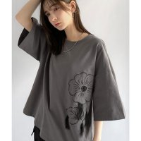 Classical Elf/クラシカルエルフ Classical Elf フラワーステッチアップリケデザインTシャツ/508201889