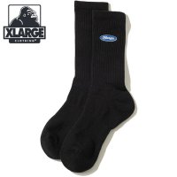 XLARGE/エクストララージ XLARGE OVAL LOGO EMBROIDERED SOCKS WHITE [101252054006 SU25]/508202004