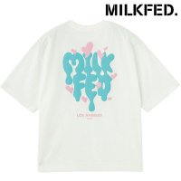 MILK FED/ミルクフェド MILKFED. MELT LOGO WIDE S/S TEE WHITE [103252011004 SU25]/508202006