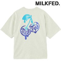 MILK FED/ミルクフェド MILKFED. GLITTER MELTY CHERRIES S/S TEE OATMEAL [103252011005 SU25]/508202007