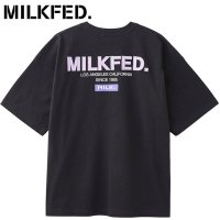 MILK FED/ミルクフェド MILKFED. PLAID LOGO WIDE S/S TEE WHITE [103252011010 SU25]/508202012
