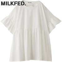 MILK FED/ミルクフェド MILKFED. ×OP RUFFLE TUNIC WHITE [103252013006 SU25]/508202016