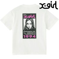 X-girl/エックスガール X－girl BOX LOGO AND FACE S/S TEE WHITE ホワイト 白 [105252011020 SU25]/508202023