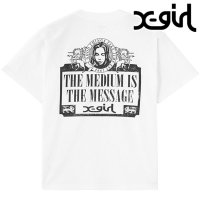 X-girl/エックスガール X－girl VINTAGE LABEL FACE LOGO S/S TEE WHITE ホワイト 白 [105252011039 SU25]/508202027