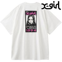 X-girl/エックスガール X－girl BOX LOGO AND FACE S/S BIG TEE DRESS WHITE ホワイト 白 [105252041008 SU/508202031