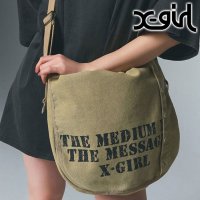 X-girl/エックスガール X－girl DISTRESSED PRINT SHOULDER BAG BLACK ブラック 黒 [105252053010 SU25]/508202032