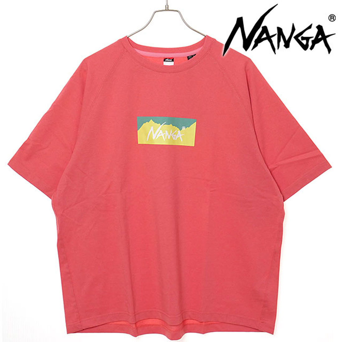 ナンガ NANGA ECO HYBRID BOX LOGO LOOSE FIT TEE WHT [N2500