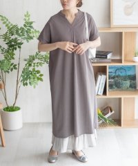 MAC HOUSE/マックハウス Mac－House nAvy SARARI スキッパーロングワンピース/508202204