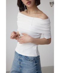 AZUL by moussy/オフショルダーリブトップス/508202545