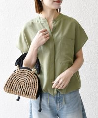 SHIPS any WOMEN/《追加予約》SHIPS any:〈洗濯機可能〉グロッシー ドロスト バンドカラー フレンチ シャツ/508202849