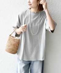 SHIPS any WOMEN/《一部追加予約》SHIPS any:〈接触冷感/汗染み防止加工/洗濯機可能〉ラウンドヘム クルー ビッグ TEE/508202852