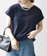 SHIPS any WOMEN/《一部追加予約》SHIPS any:〈接触冷感/汗染み防止加工/洗濯機可能〉ドロスト フレンチスリーブ TEE/508202853