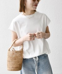 SHIPS any WOMEN/《一部追加予約》SHIPS any:〈接触冷感/汗染み防止加工/洗濯機可能〉ドロスト フレンチスリーブ TEE/508202853
