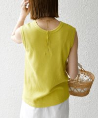 SHIPS any WOMEN/SHIPS any:〈洗濯機可能〉ワッフル ヘンリーネック 2WAY ノースリーブ TEE/508202855