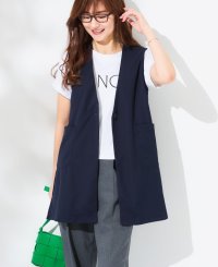 lulucomfy/ルルコンフィー lulucomfy ≪原志保≫【UV/接触冷感/吸汗速乾/洗える】お洒落見え＆快適を叶える、ベーシックな万能ベスト(ダークネイビー)/508202865
