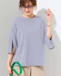 lulucomfy/ルルコンフィー lulucomfy ≪原志保≫【UV/吸水/洗える】スッキリ細見え、袖スリットプルオーバー (グレー)/508202866