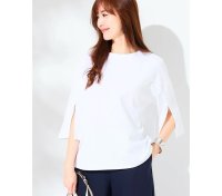 lulucomfy/ルルコンフィー lulucomfy ≪原志保≫【UV/吸水/洗える】スッキリ細見え、袖スリットプルオーバー (グレー)/508202866