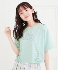 PINK-latte/レースアップTシャツ/508202880