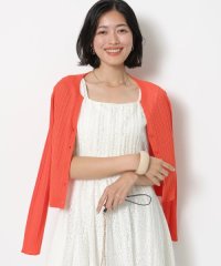 JUSGLITTY/スキッパーネックシアーカーデ/508202930