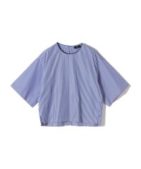 SHIPS WOMEN/SHIPS Primary Navy Label:〈手洗い可能〉コットン ストライプ T ブラウス/508202956