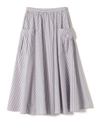 SHIPS WOMEN/SHIPS Primary Navy Label:ストライプ ポケット  ギャザー スカート/508202958