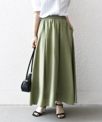 SHIPS any WOMEN/SHIPS any:〈洗濯機可能〉グロッシー アシンメトリー ギャザー フレア スカート/508202963