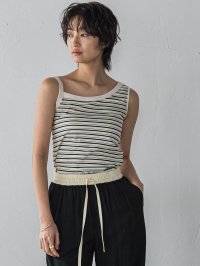 MAYSON GREY/メイソングレイ MAYSON GREY ランダムボーダーアシンメトリーリブタンクトップ≪洗濯機で洗える≫/508202987