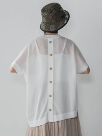 MAYSON GREY/メイソングレイ MAYSON GREY BACK釦アシンメトリーニットプルオーバー≪手洗い可能≫/508202992