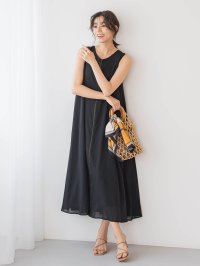 Droite Lautreamont/ドロワット ロートレアモン Droite lautreamont 麻調シアー2WAYシャーリングワンピース≪手洗い可能≫/508203003