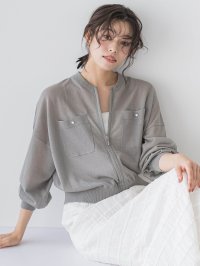 Droite Lautreamont/ドロワット ロートレアモン Droite lautreamont シアーZIPブルゾン≪手洗い可能≫/508203006