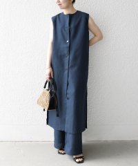 SHIPS any WOMEN/SHIPS any:〈洗濯機可能〉リネンライク ジレ ワンピース × イージー パンツ セットアップ/508203044