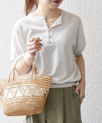 SHIPS any WOMEN/《追加予約》SHIPS any:〈接触冷感/手洗い可能〉ビジュー ヘンリーネック ニット プルオーバー/508203045
